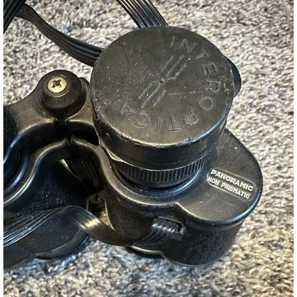 INTEROPTICA Binoculars VTG Outdoor Zoom Lens w/case Made in Italy